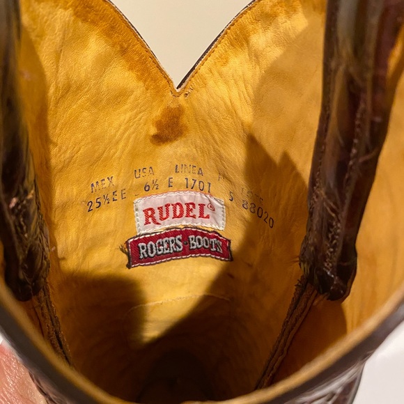 Rudel Rogers Alligator Embossed Western Boot - Picture 5 of 5